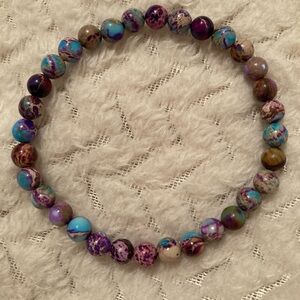 Handmade Purple Imperial Jasper Beaded Bracelet